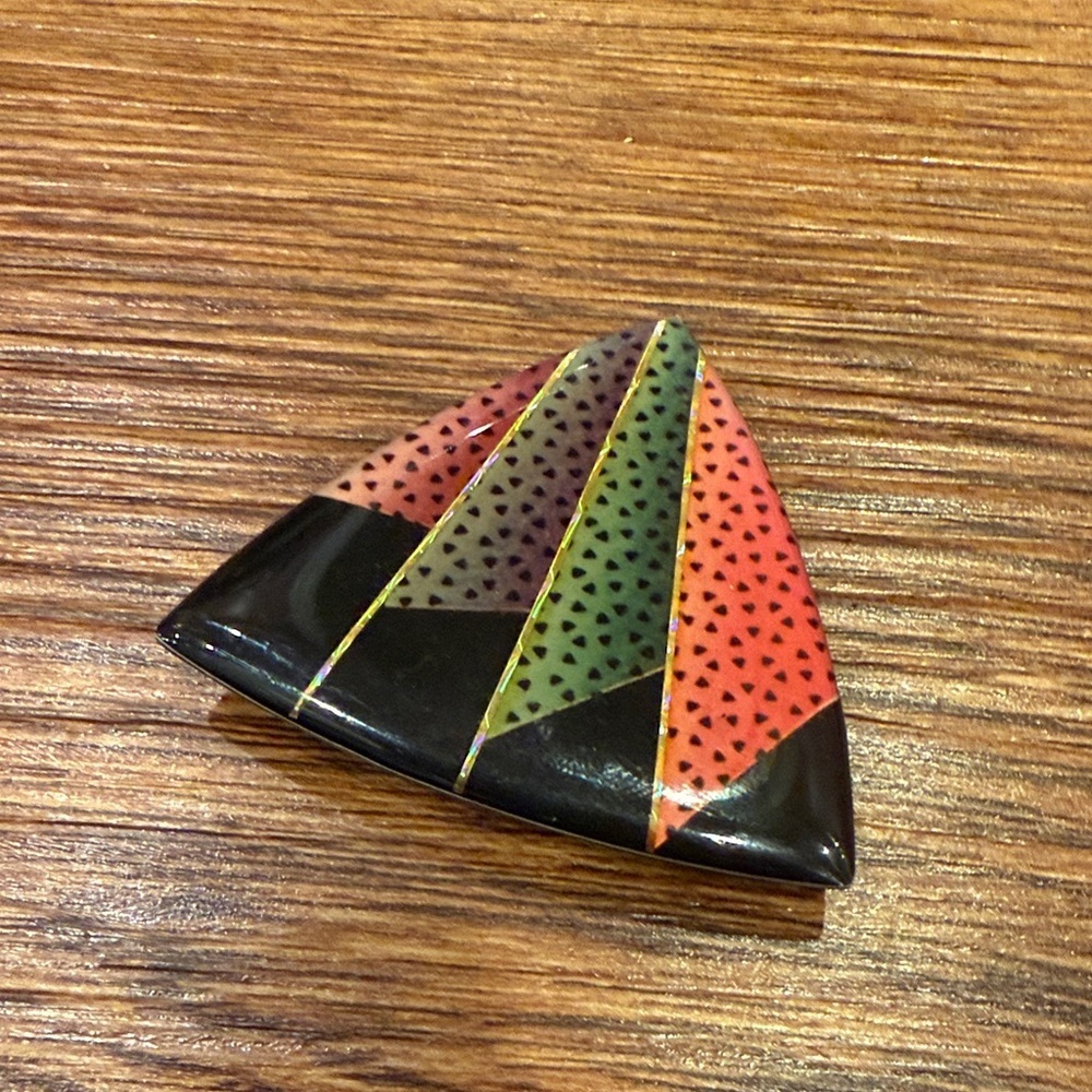 Colorful Geometric Brooch